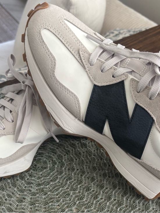 New Balance Shoes - New Balance White & Beige 327 Sneakers